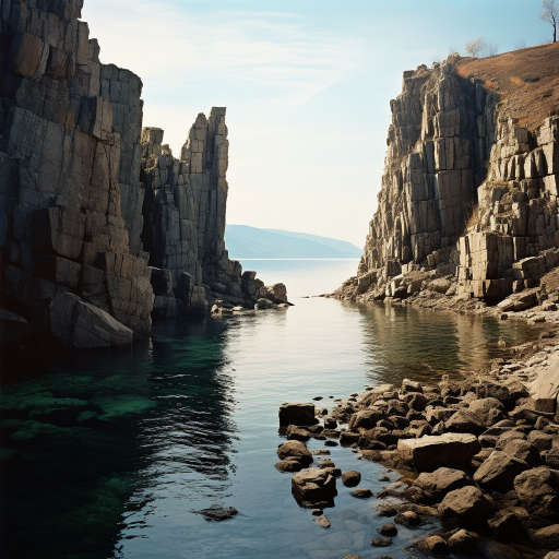 Скалы острова Ольхон на Байкале